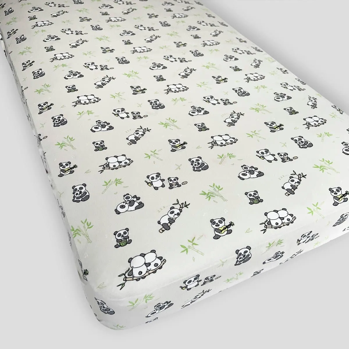 ---Panda Bamboo Crib Sheet--