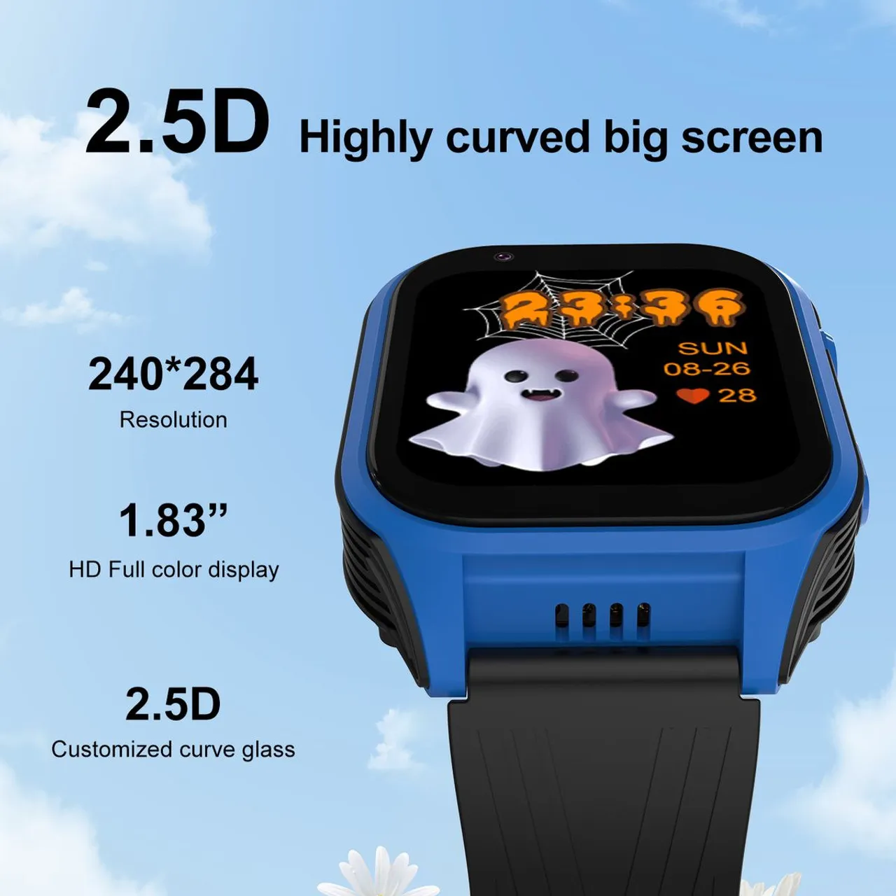 4G Kid Smartwatch GPS Video Call 1.83inch Screen With Camera SOS Function Color Blue