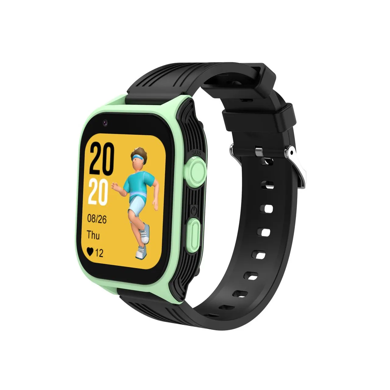 4G Kid Smartwatch GPS Video Call 1.83inch Screen With Camera SOS Function Color Green With Night Light