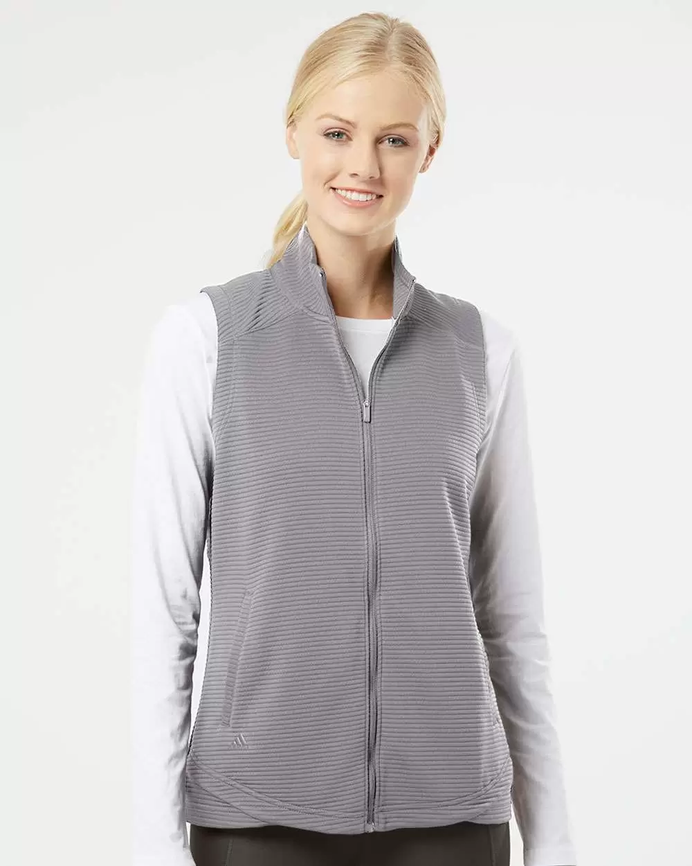 Adidas Golf Clothing A417 Women's Textured Full-Zip Vest SKU: A417