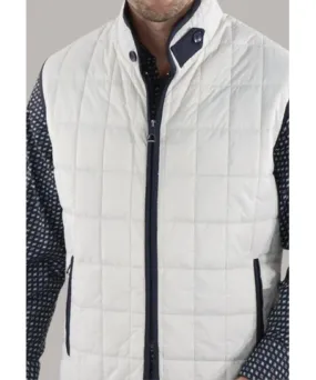 American Heritage Full Zip Beige Quilted Vest