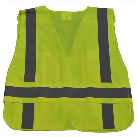 ANSI/ISEA All Lime Expandable 5-Point Breakaway Public Safety Vest