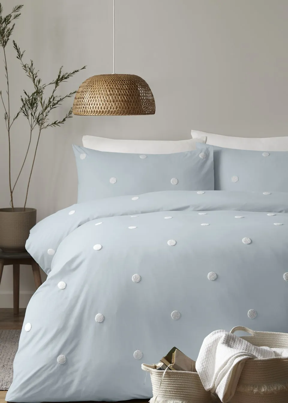 Appletree Dot Garden Blue Duvet Cover Set