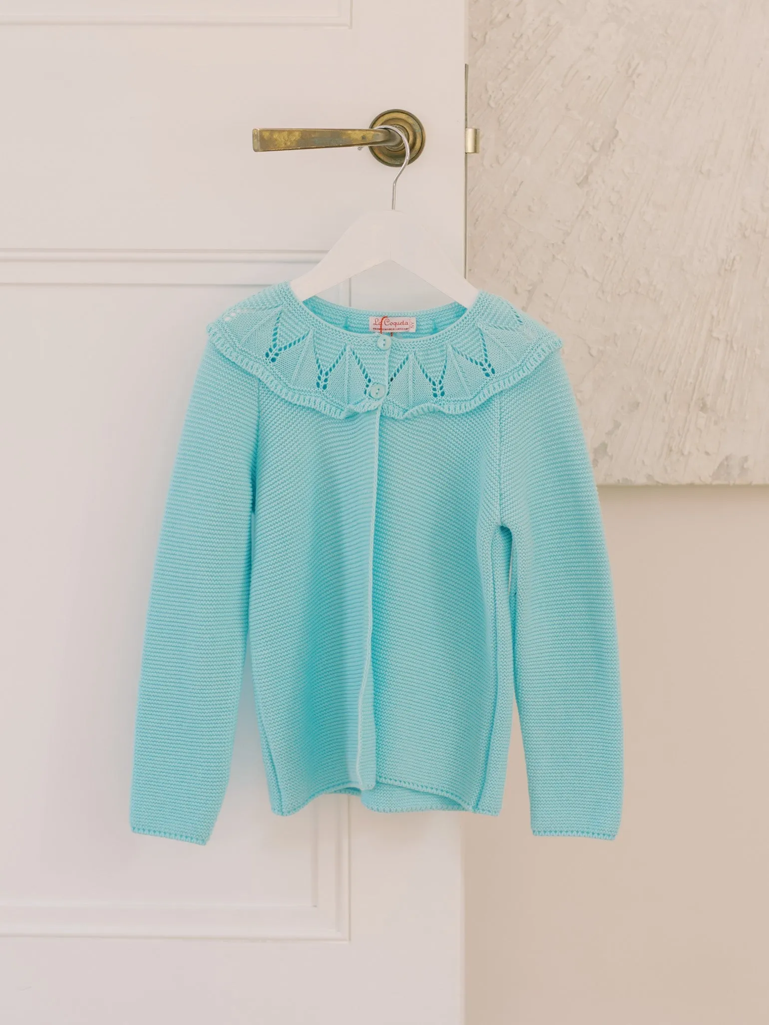 Aqua Baena Girl Cotton Cardigan