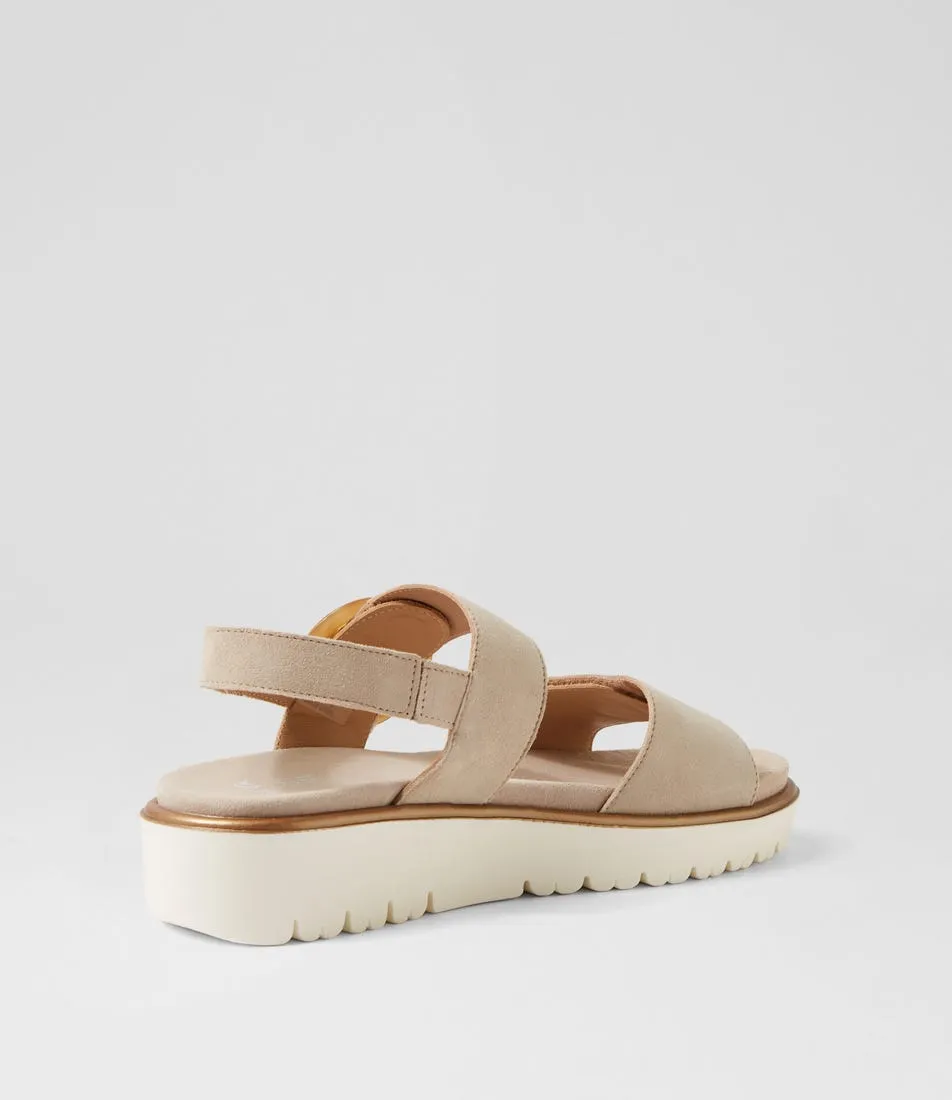 ARA Bilbao 5 Sand Suede Sandals