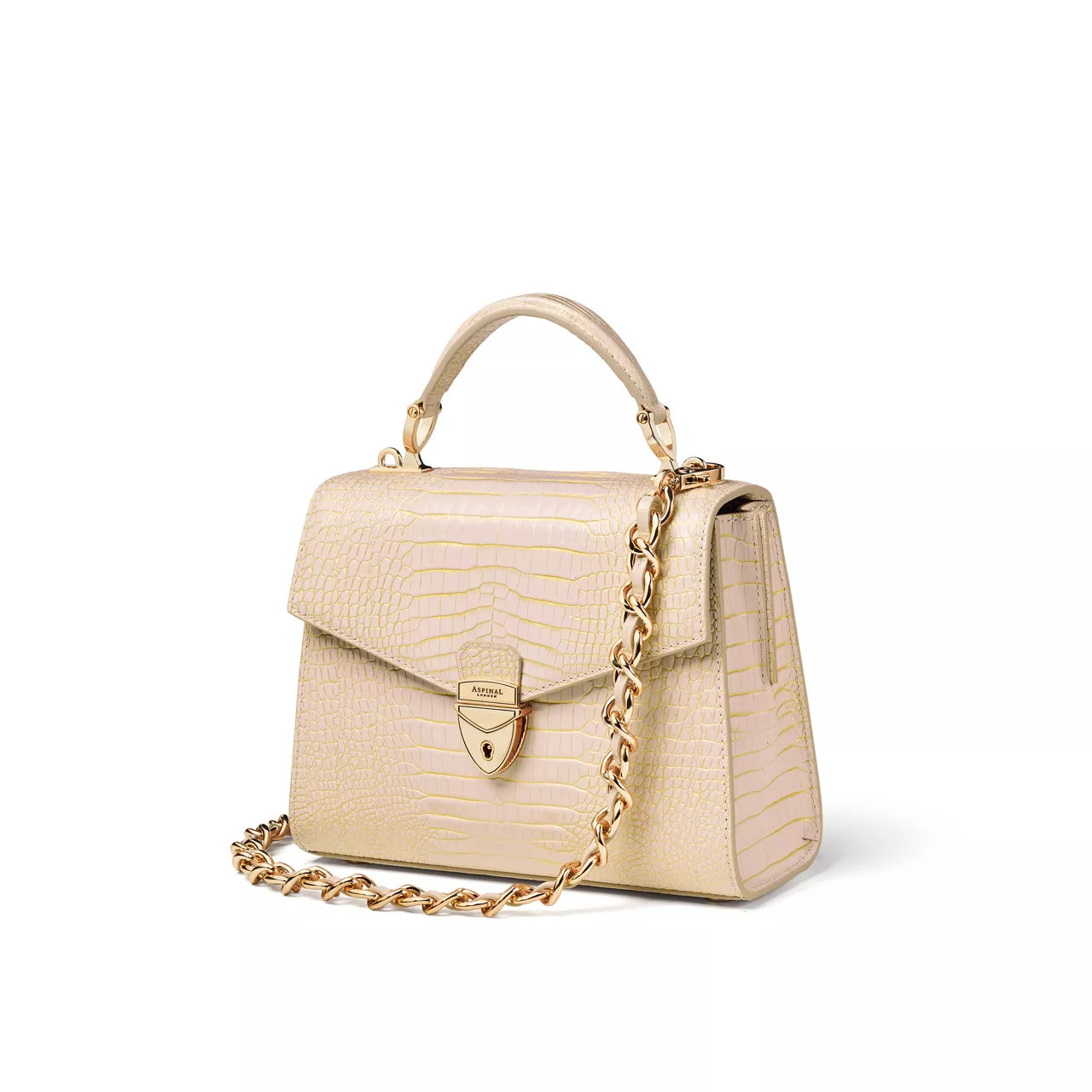 ASPINAL OF LONDON ONLINE EXCLUSIVE Mayfair® 2  Midi Shoulder Bag - Champagne