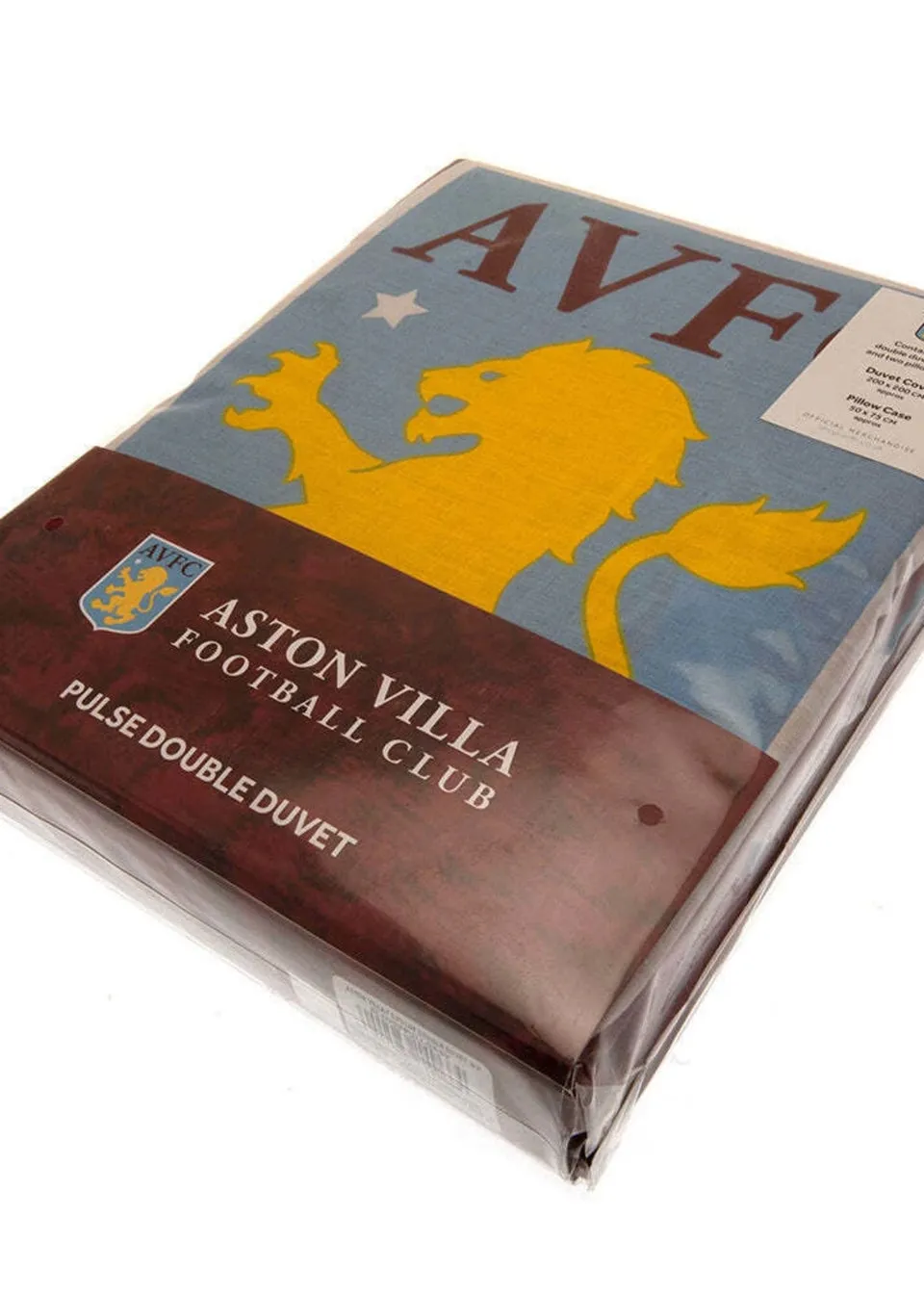 Aston Villa FC Burgundy Pulse Reversible Duvet Cover Set