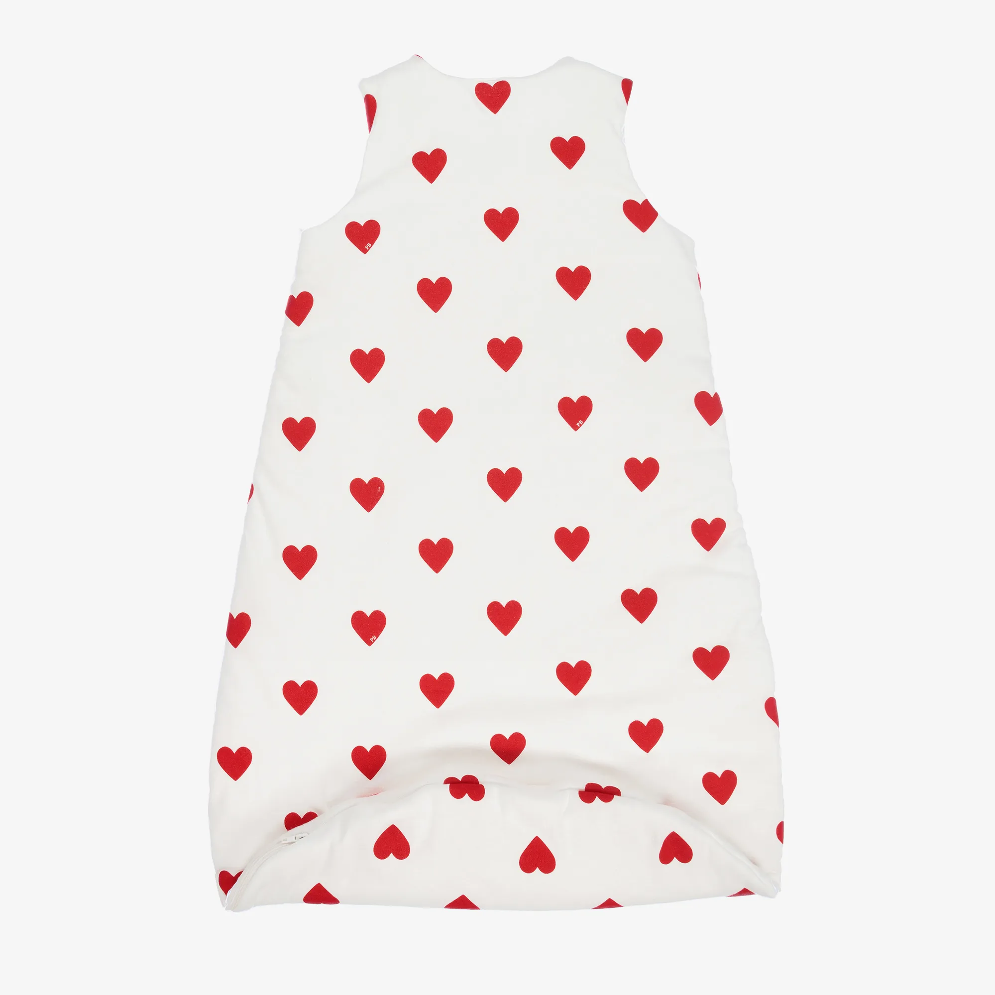 Baby Girls White Hearts Sleeping Bag 