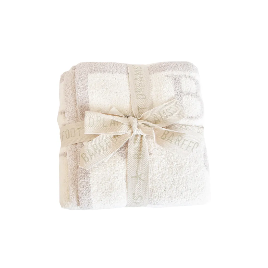 Barefoot Dreams CozyChic ABC Blanket - Stone Cream