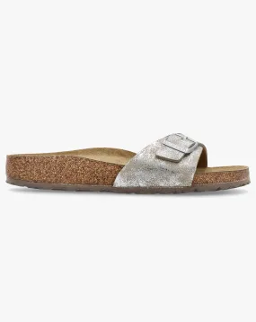 Birkenstock Madrid Synthetic Washed Metallic Mules Narrow Width