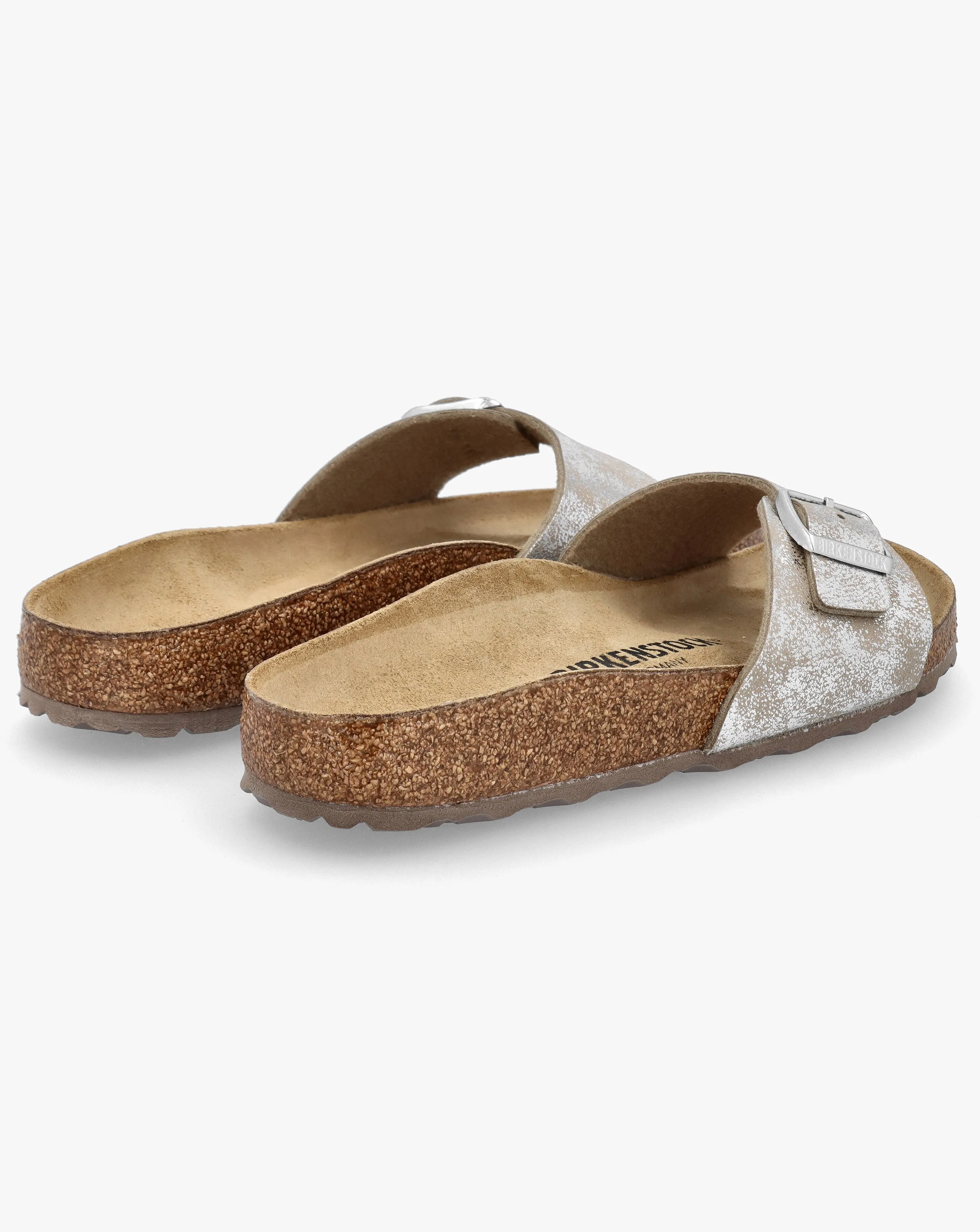 Birkenstock Madrid Synthetic Washed Metallic Mules Narrow Width