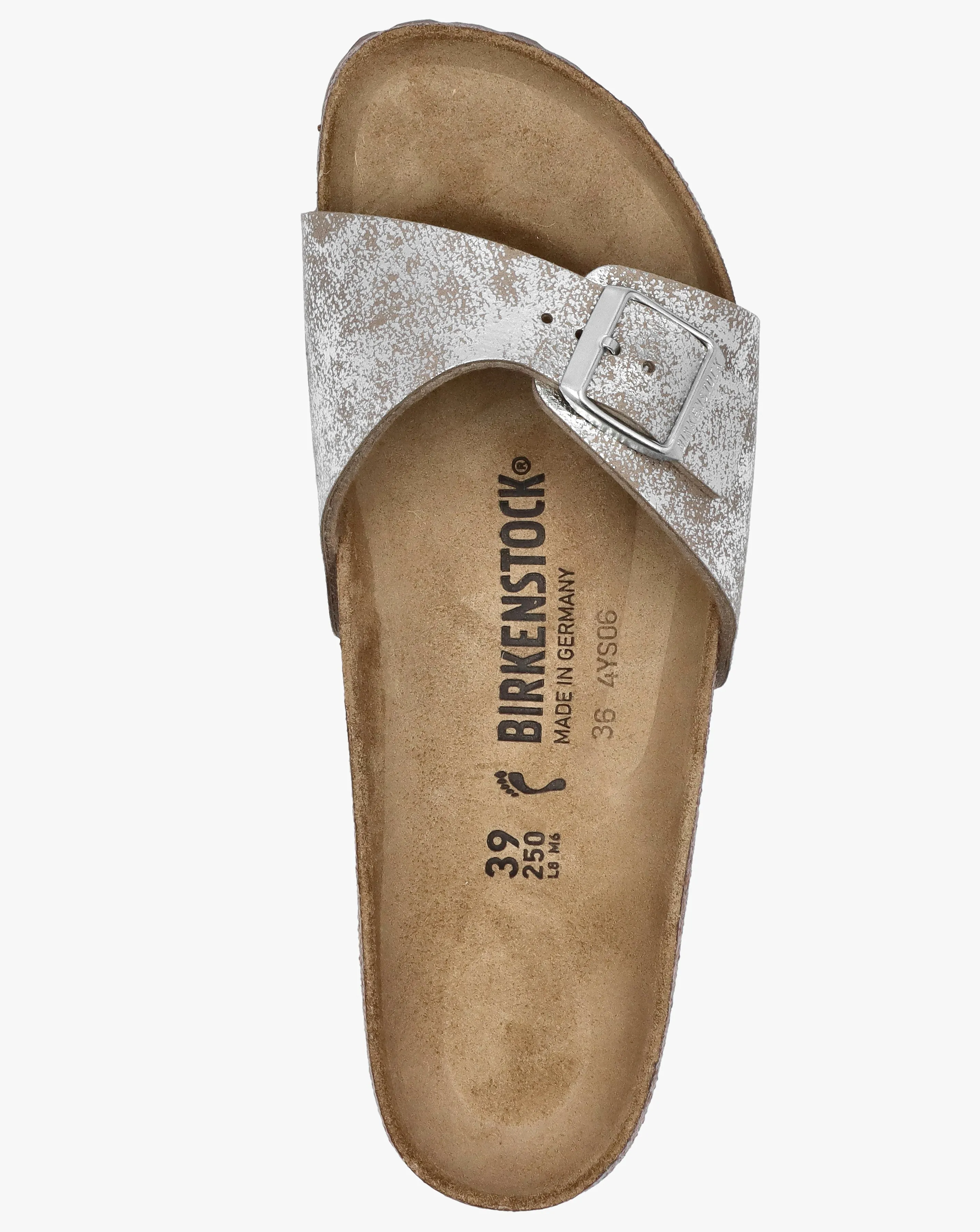 Birkenstock Madrid Synthetic Washed Metallic Mules Narrow Width