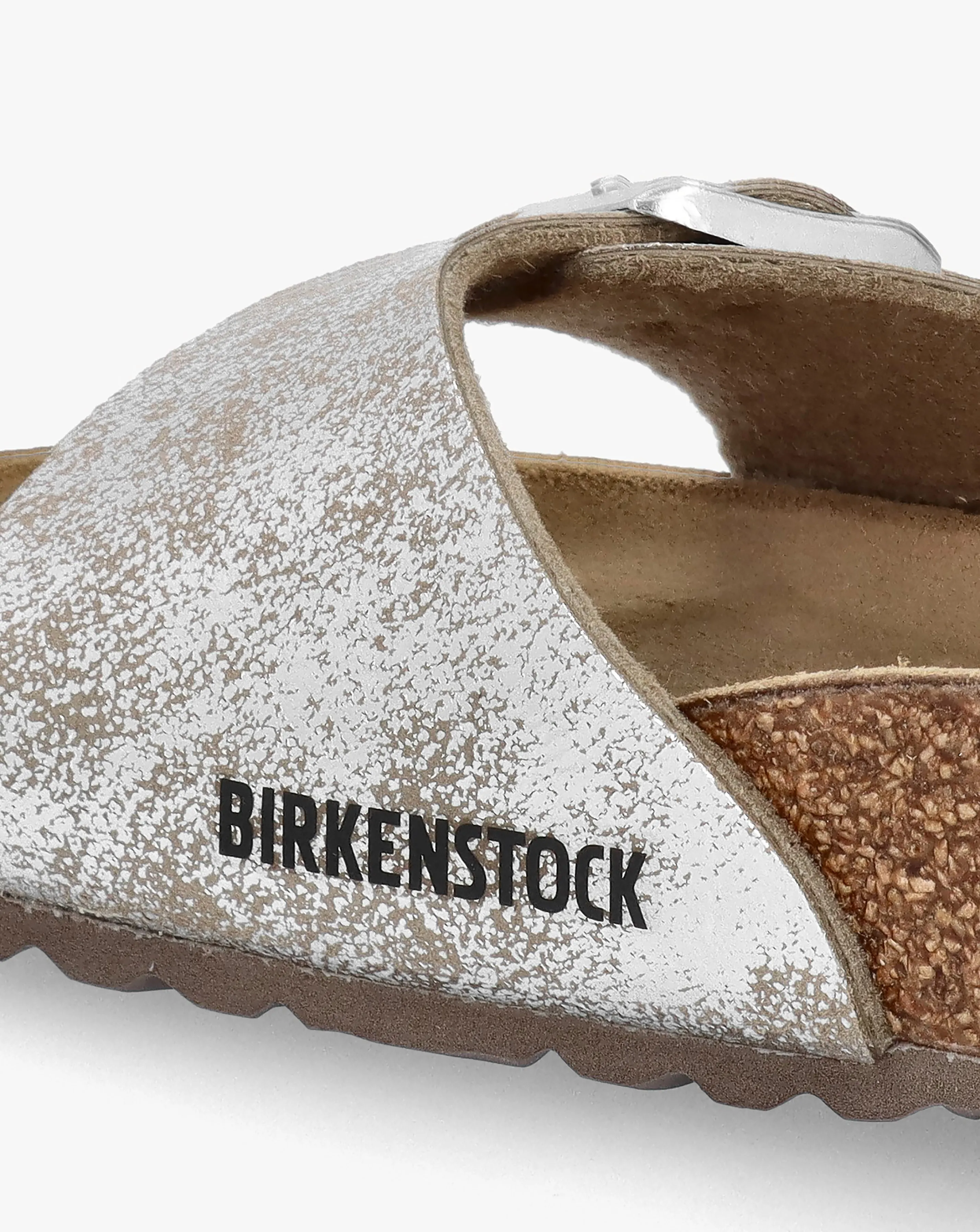 Birkenstock Madrid Synthetic Washed Metallic Mules Narrow Width