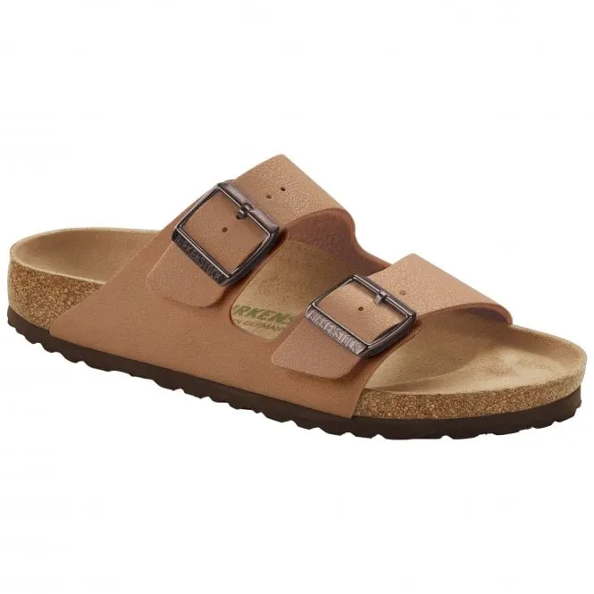 BIRKENSTOCK  Womens Arizona Earthly Vegan Pecan Birkibuc Double Strap Buckle Mules 1025046