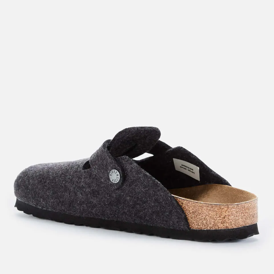 Birkenstock Women's Boston Felt Mules - Anthracite - UK 3.5 | Coggles