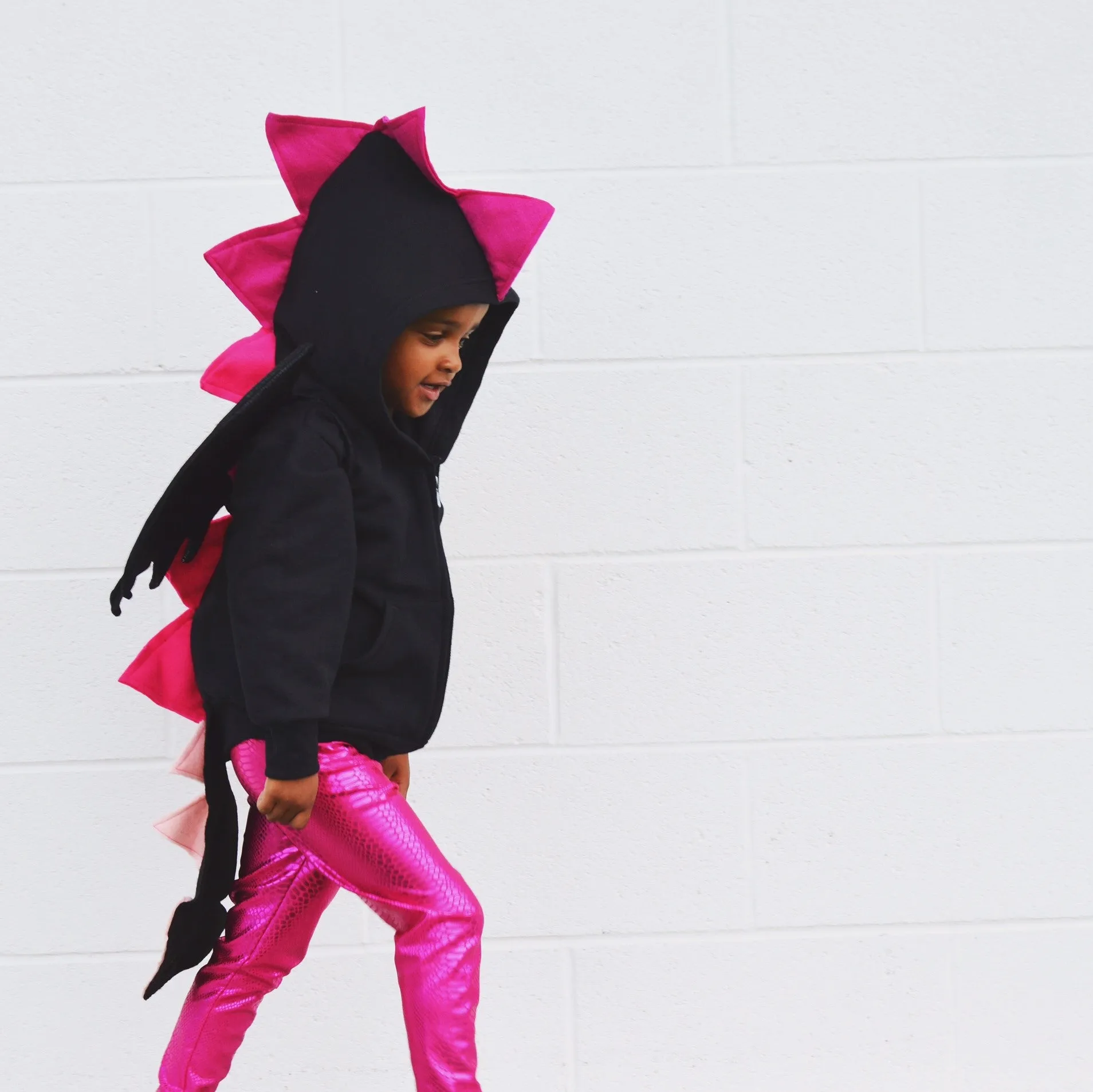 Black + Pink Dragon Hoodie