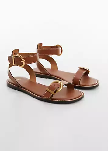 Brown Isla Sandals by Mango | Look Again