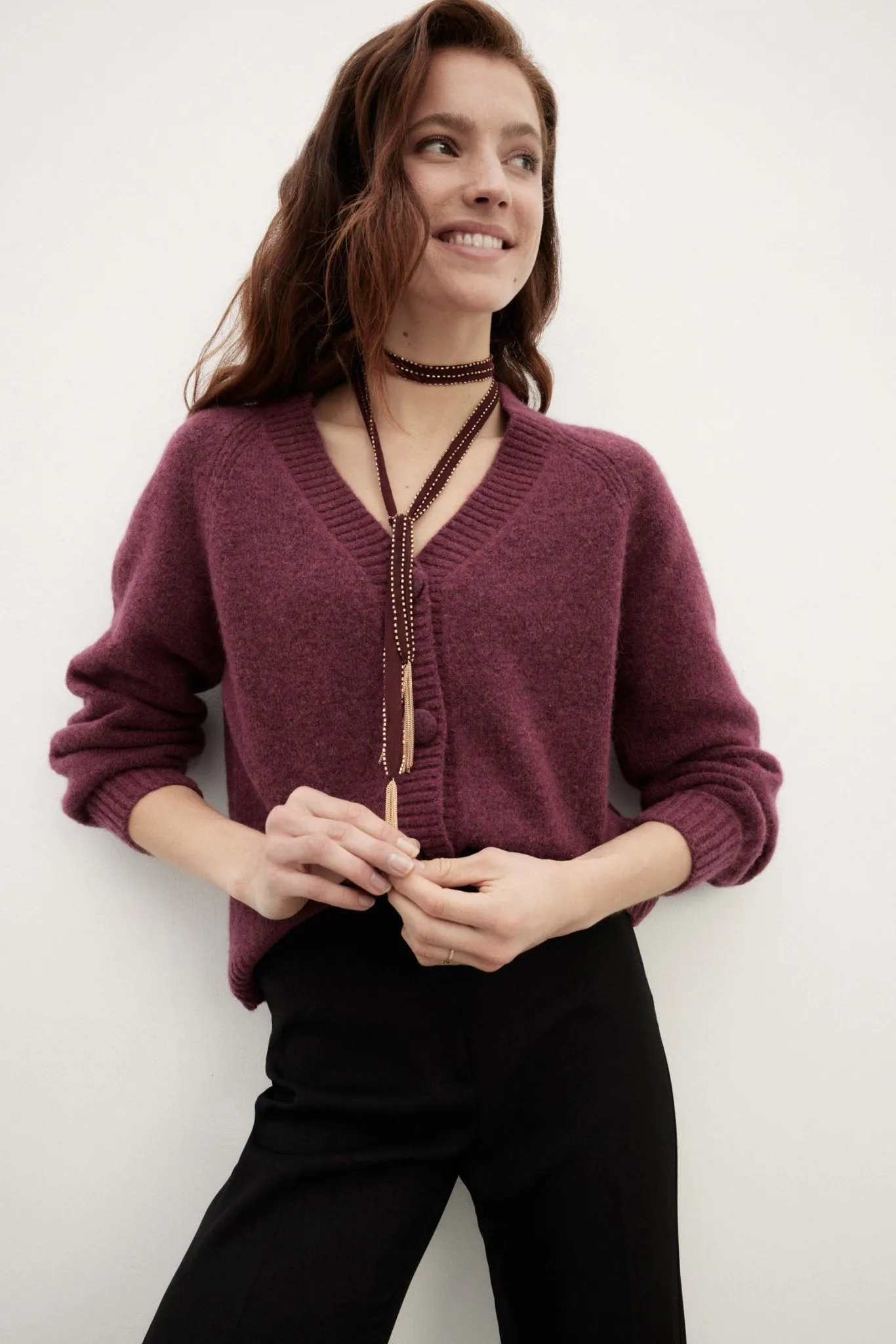 Cardigan CARACAS Burgundy