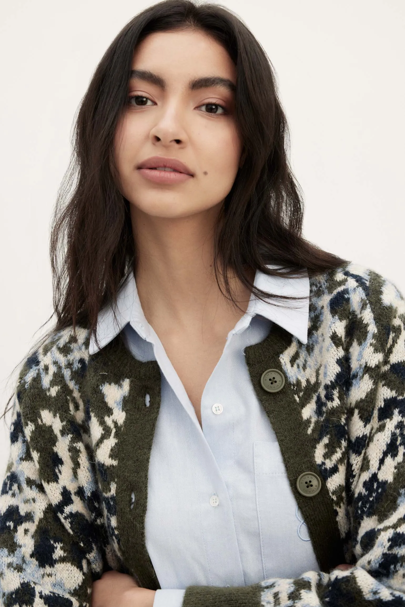 Cardigan SILAS Print Khaki