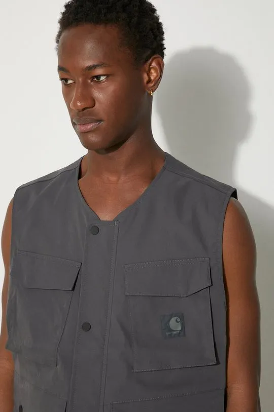 Carhartt WIP vest Balto Vest men’s gray color I033615.87XX