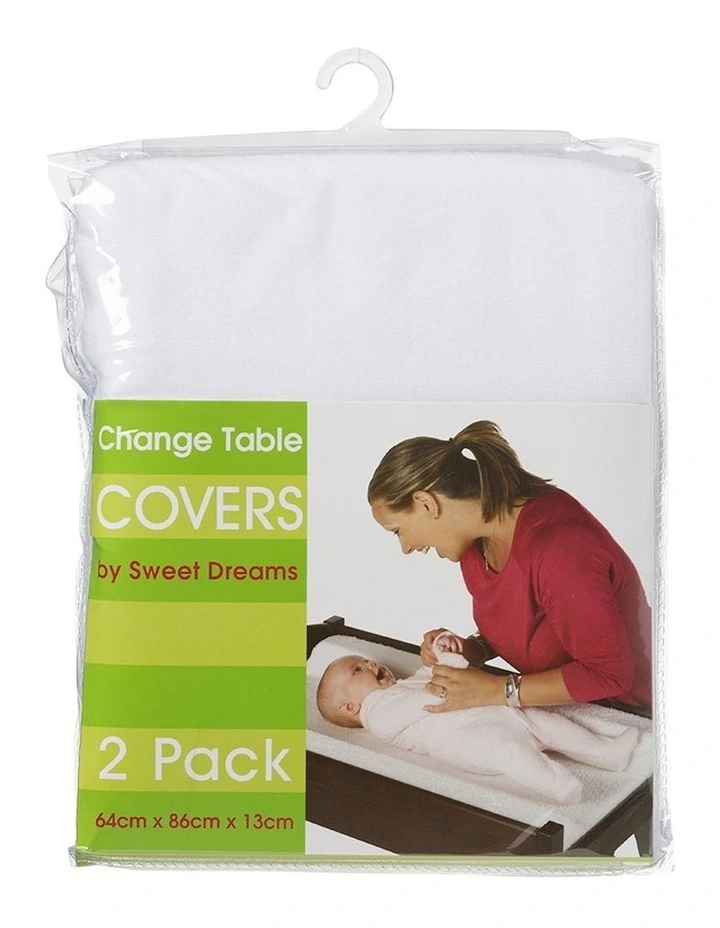 Change Table Mattress Covers 2 Pack in White