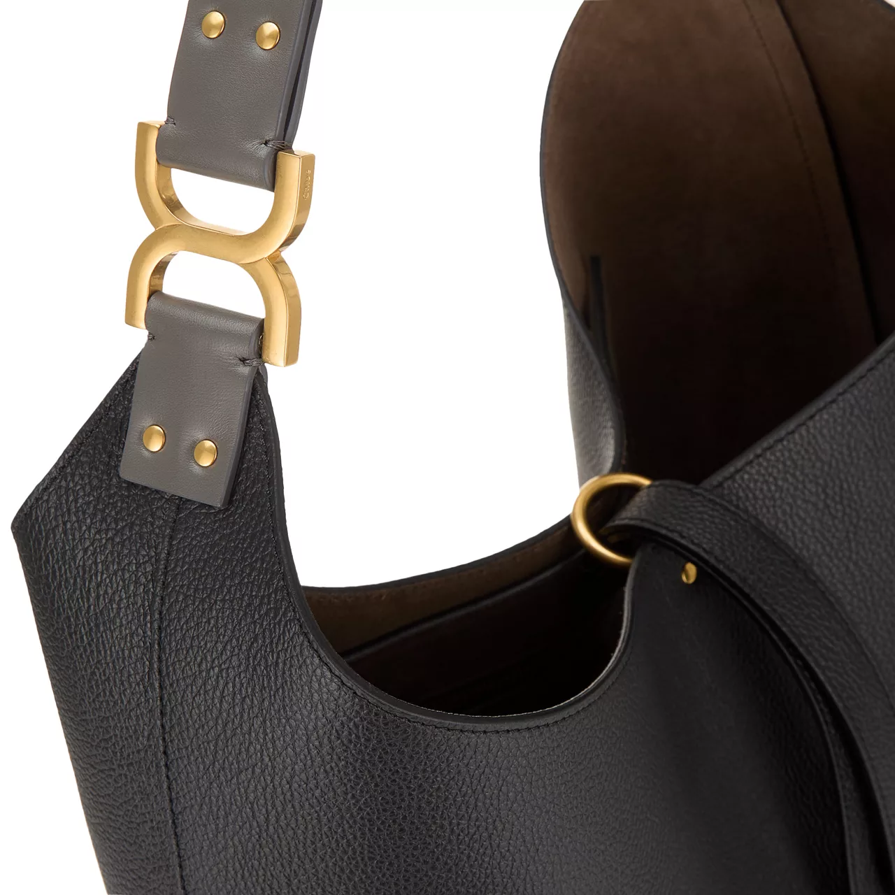 CHLOÉ The Sustainable Edit Marcie Hobo Shoulder Bag - Black