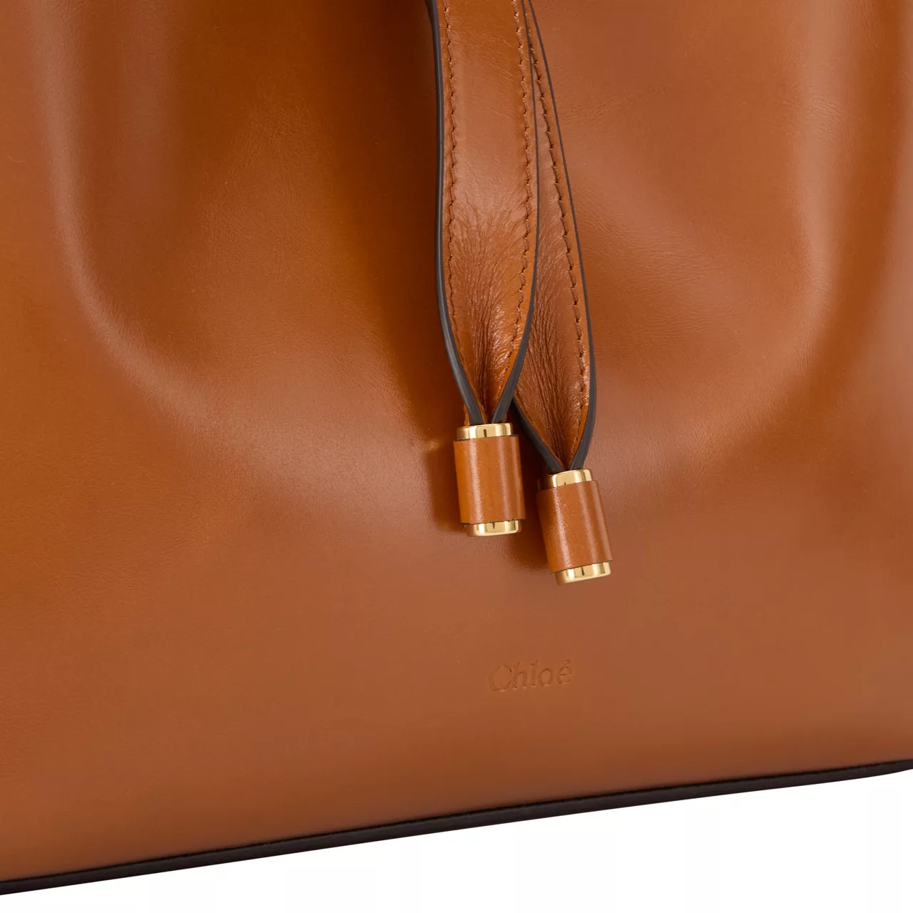 CHLOÉ The Sustainable Edit Marcie Small Hobo Shoulder Bag - Clay Brown