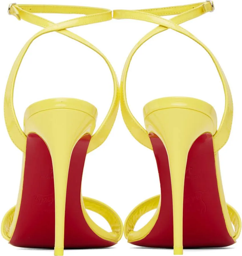 Christian Louboutin Yellow Loubigirl 100 Heeled Sandals