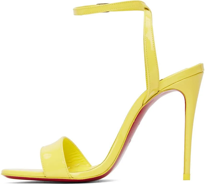 Christian Louboutin Yellow Loubigirl 100 Heeled Sandals