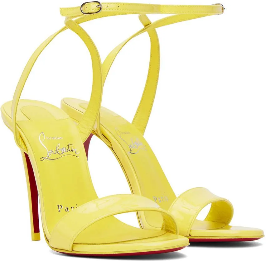 Christian Louboutin Yellow Loubigirl 100 Heeled Sandals