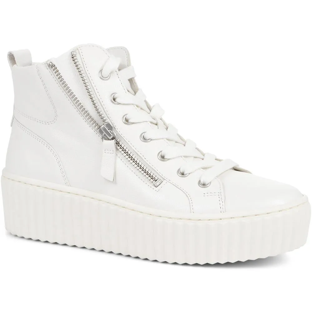 Chunky Leather High Top Trainers - GAB35535 / 322 391