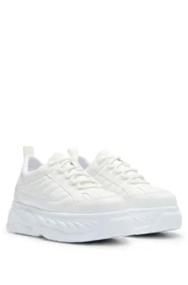 Chunky-sole trainers in a quilted effect