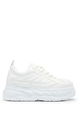 Chunky-sole trainers in a quilted effect