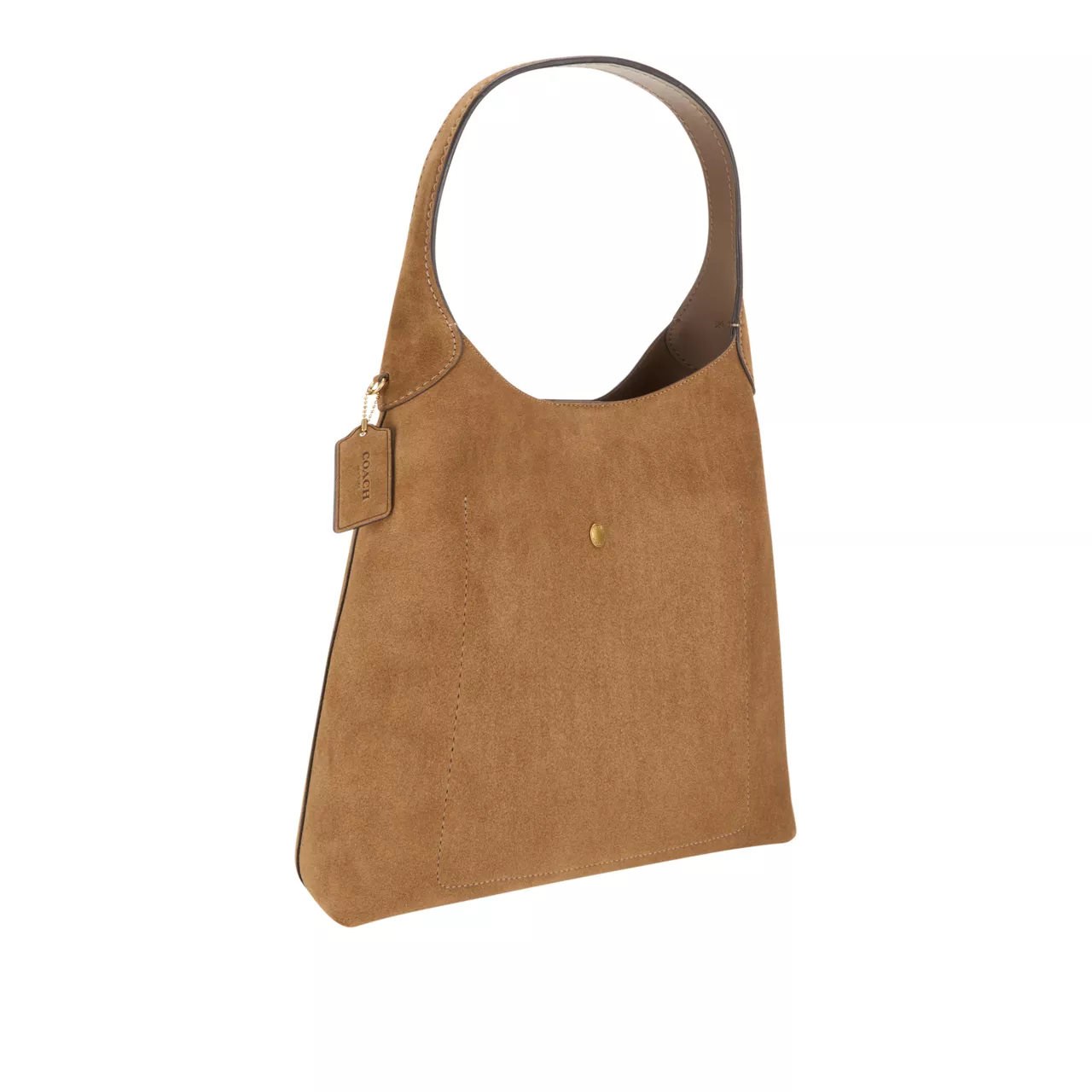 COACH Brooklyn 39 Suede Shoulder Bag - Tan