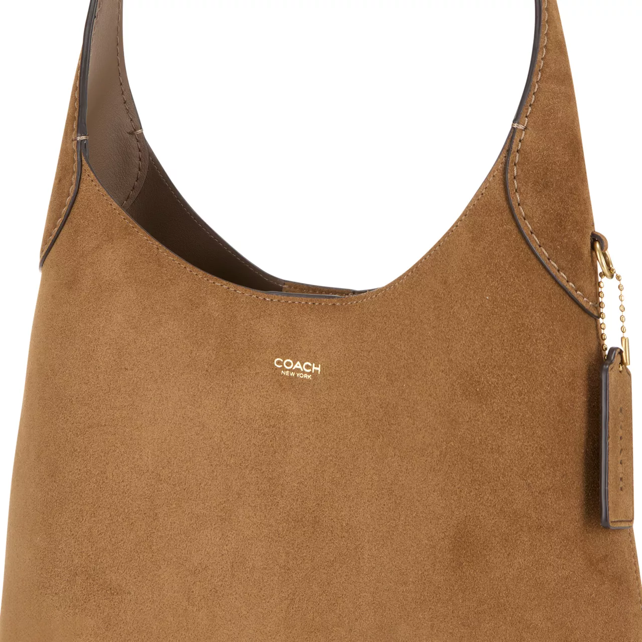 COACH Brooklyn 39 Suede Shoulder Bag - Tan