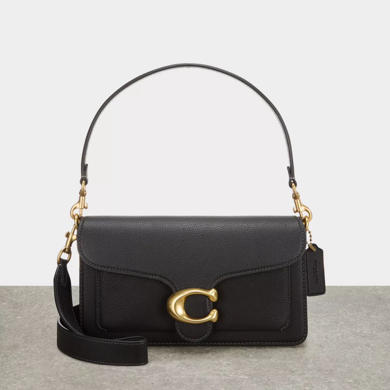 COACH Tabby 26 Leather Shoulder Bag - Black