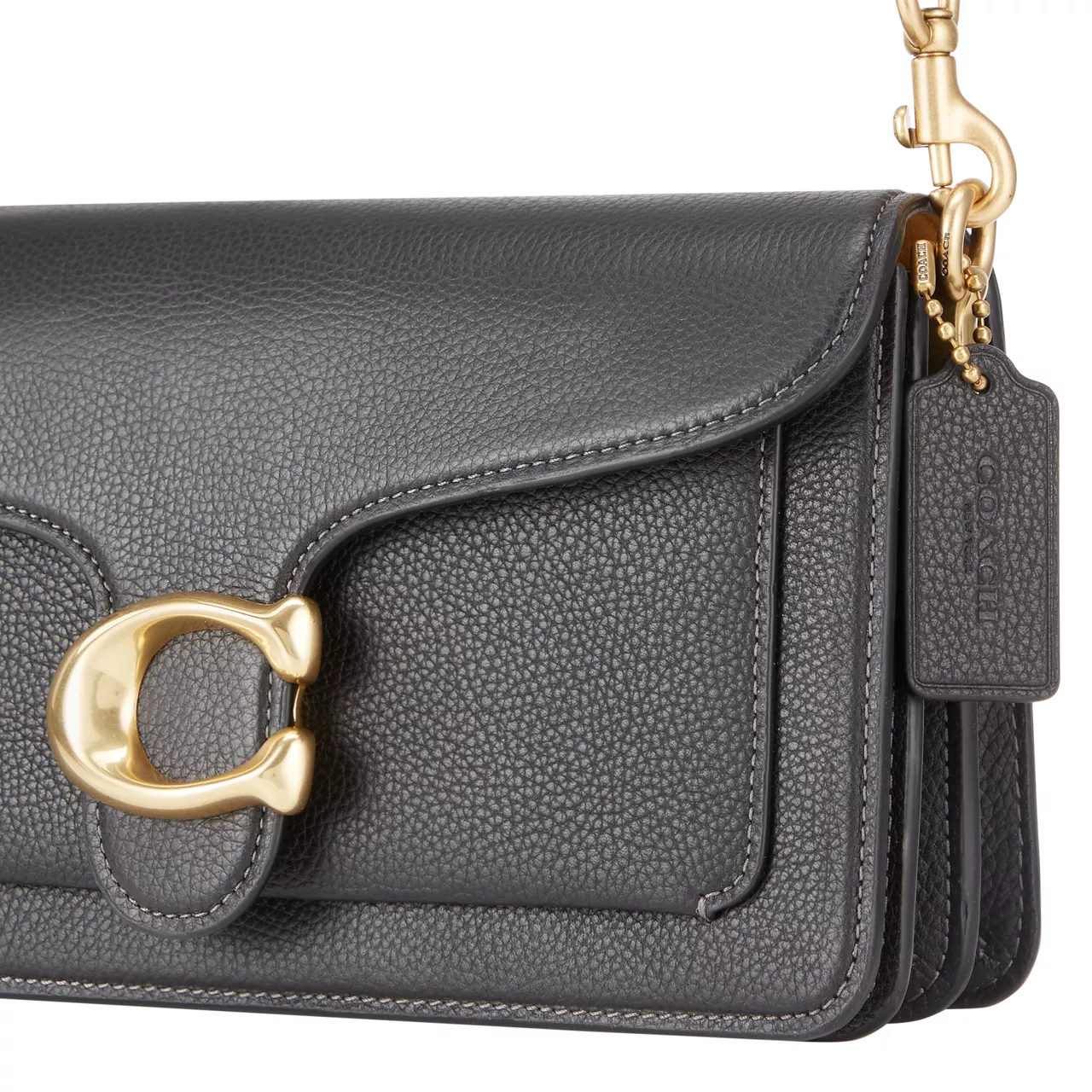 COACH Tabby 26 Leather Shoulder Bag - Black