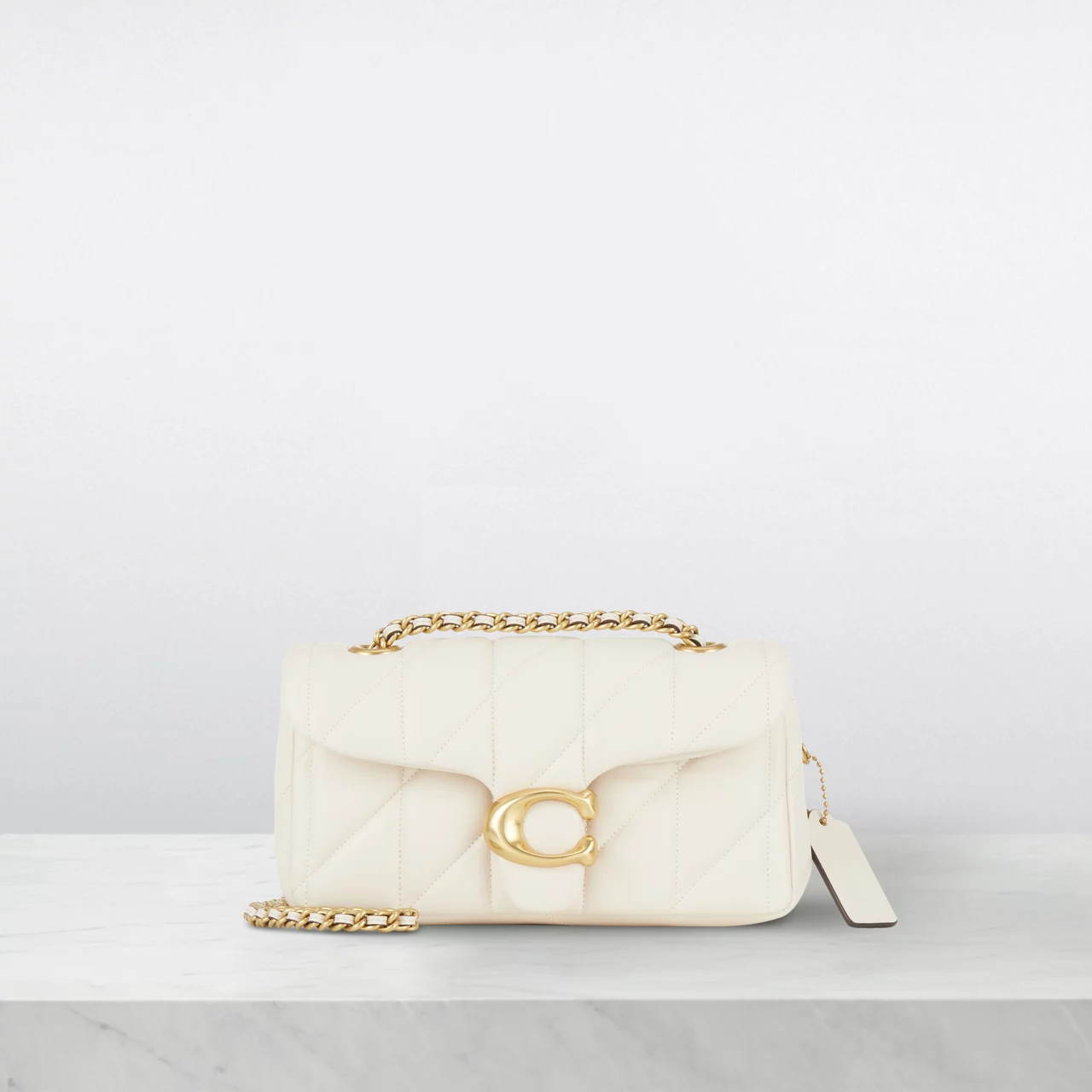 COACH Tabby Quilted 20 Shoulder Bag - Chalk