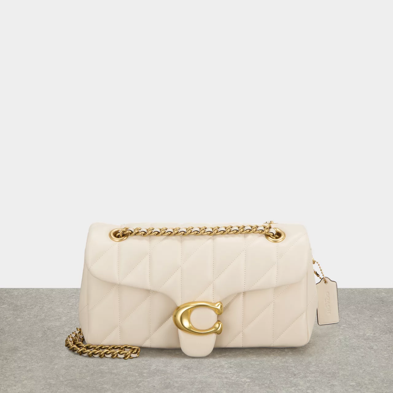 COACH Tabby Quilted 26 Shoulder Bag - Chalk