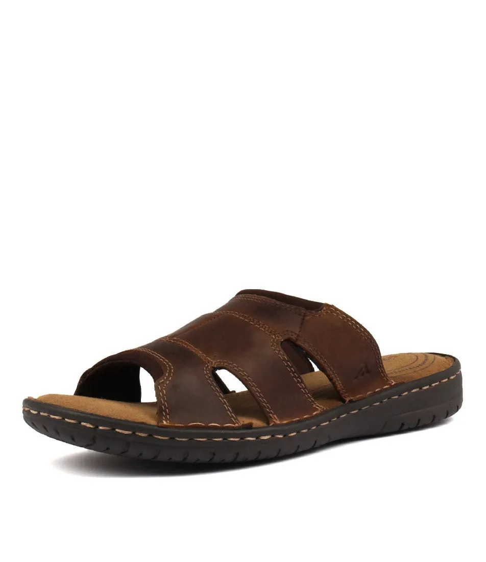 COLORADO Base Mid Brown Crazyhorse Leather Sandals