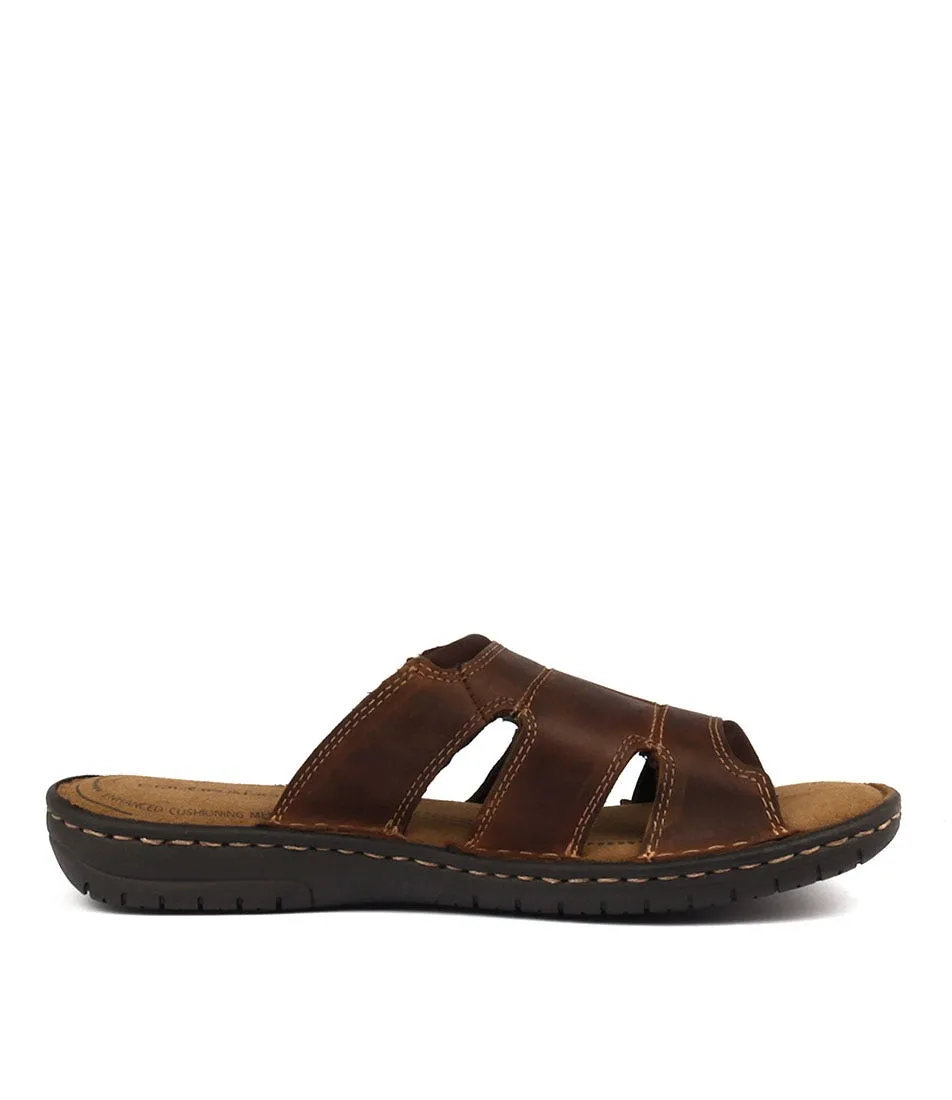 COLORADO Base Mid Brown Crazyhorse Leather Sandals