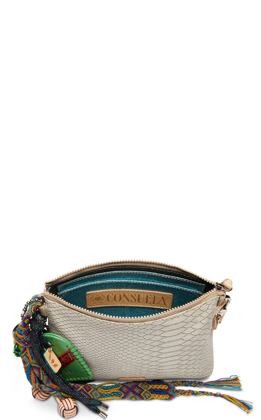 Consuela Women's Thunderbird Rich Latte Snake Skin Print Midtown Crossbody Bag