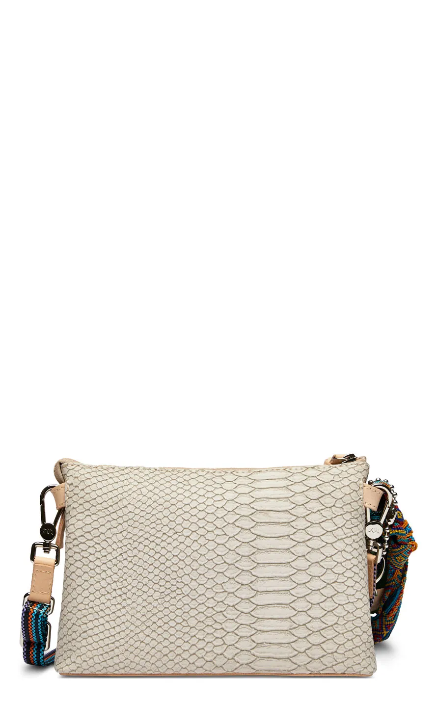 Consuela Women's Thunderbird Rich Latte Snake Skin Print Midtown Crossbody Bag