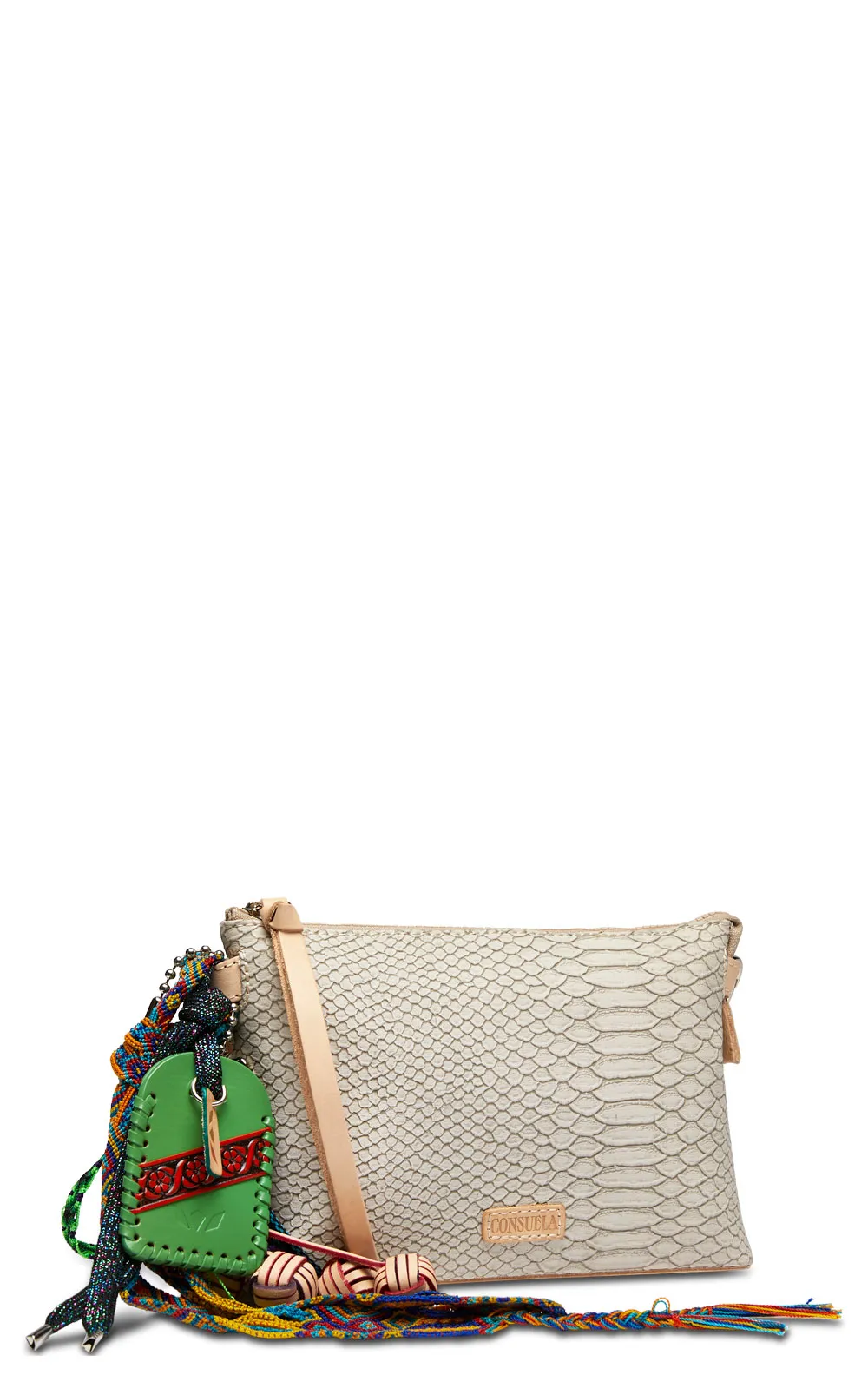 Consuela Women's Thunderbird Rich Latte Snake Skin Print Midtown Crossbody Bag