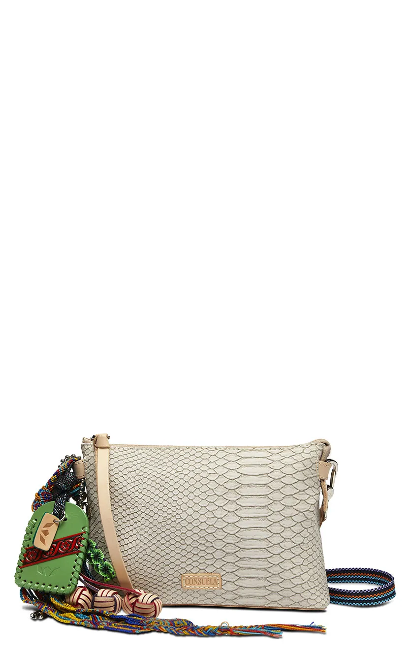 Consuela Women's Thunderbird Rich Latte Snake Skin Print Midtown Crossbody Bag