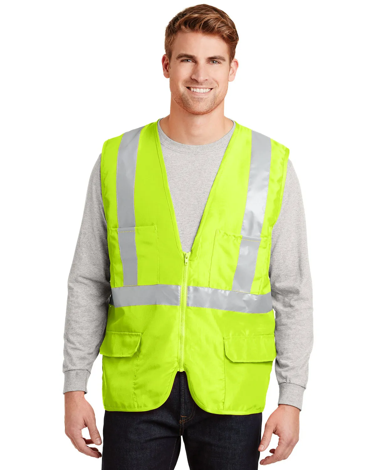 Cornerstone CSV405 Men Ansi 107 Class 2 Mesh Back Safety Vest