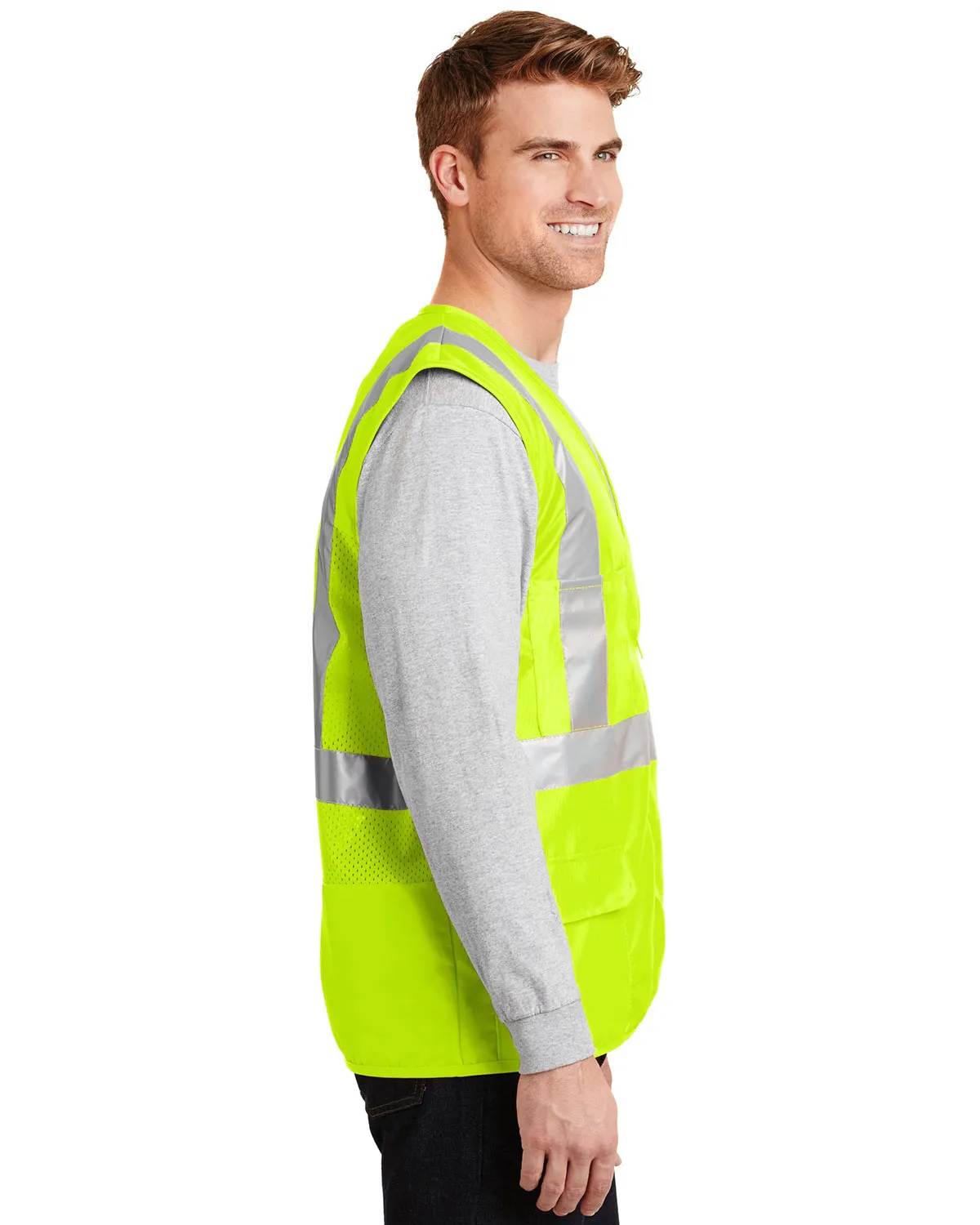 Cornerstone CSV405 Men Ansi 107 Class 2 Mesh Back Safety Vest