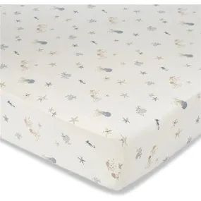 Crane Bedding - Cove Fitted Crib Sheet, Sea Life