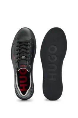 Cupsole trainers with logo details on rubber outsole