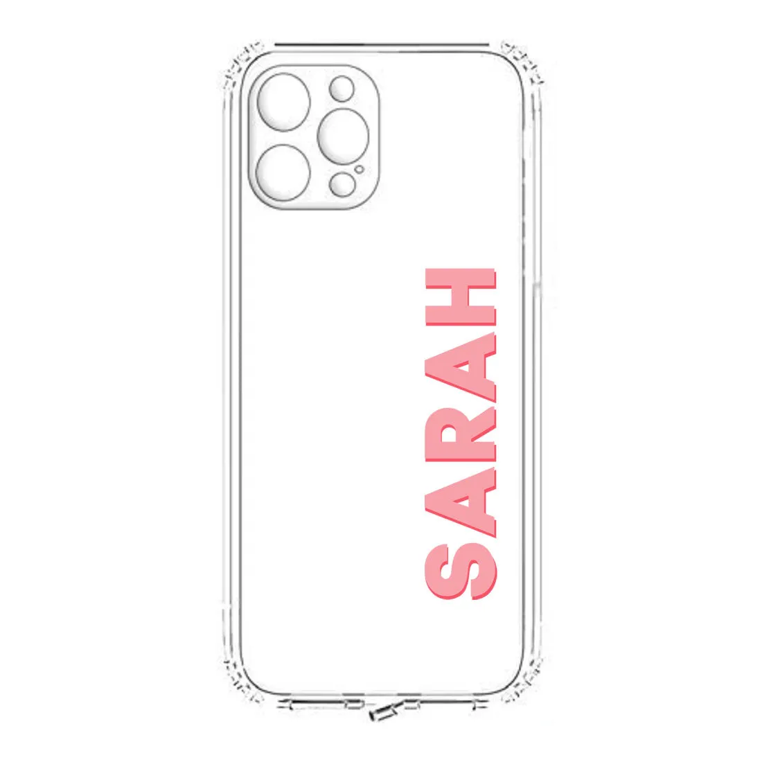 Customized IPhone 11 Pro Case with Camera Protection Transparent Cover with Name